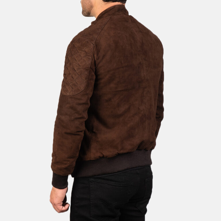 Mens Sven Mocha Suede Bomber Jacket7835-8-1577528242368